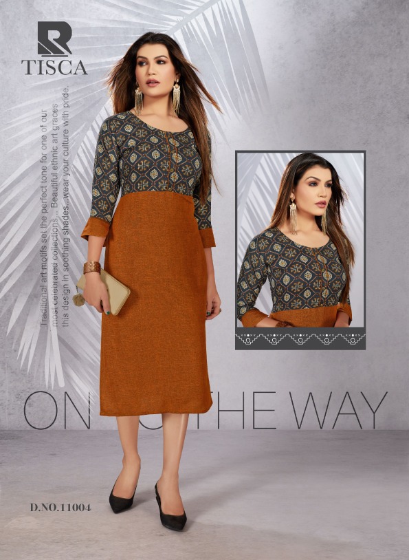 Raashi Tisca Rayon Designer Exclusive kurti Collection